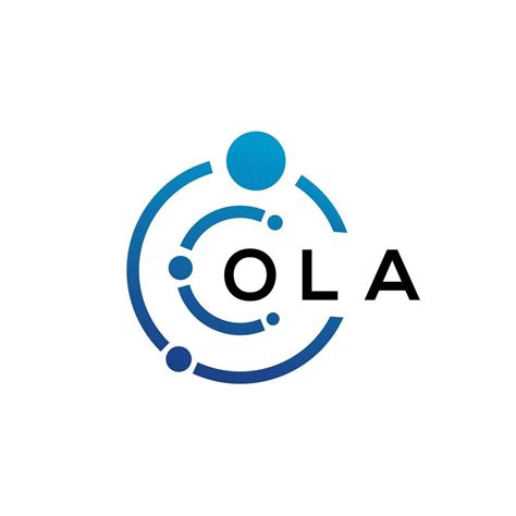 Ola Letter Technology Logo Design On White Background Ola Creative