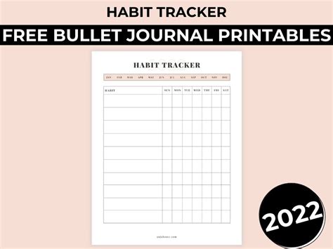 Free Printable Habit Tracker Templates 2023 AnjaHome