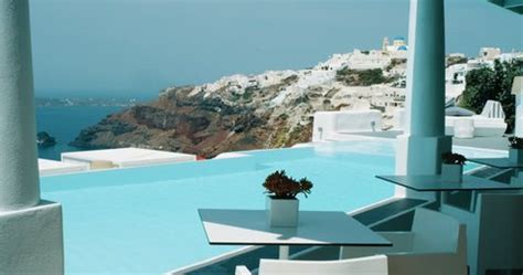 Swimming Pool Hotel Santorini Stock Footage Video (100% Royalty-free ...