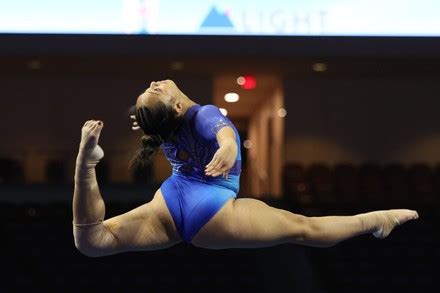 Gymnast Emjae Frazier University California Competes Editorial Stock