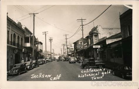 California's Historical Gold Town Jackson, CA Postcard