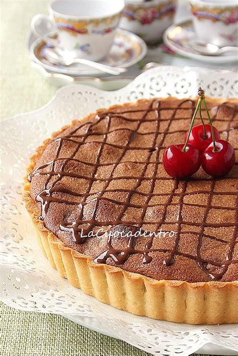 Crostata Frangipane Con Cioccolato E Ciliegie La Cuoca Dentro