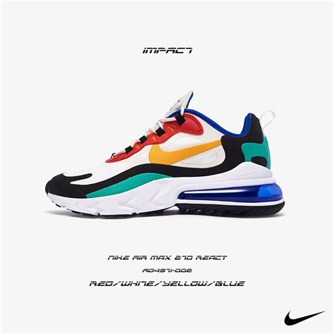 Nike Air Max 270 React 黃 綠 紅 藍 Ao4971 002 Bq0103 001 Impact 蝦皮購物