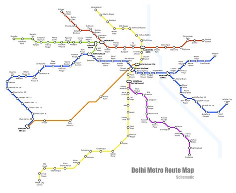 Delhi metro route map official - Download Free Printable Graphics