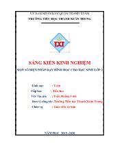 Sáng kiến kinh nghiệm Một số biện pháp dạy hình học cho học sinh Lớp 2