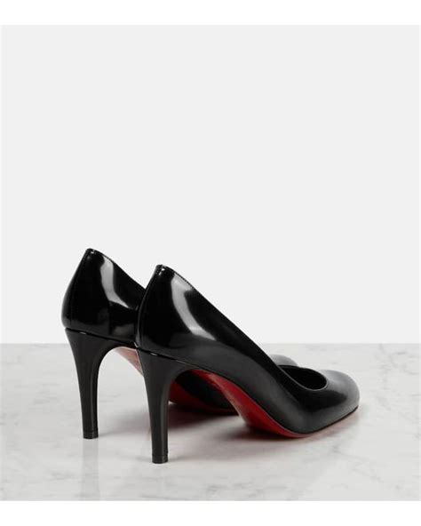 Christian Louboutin Pumppie Patent Leather Pumps In Black Lyst