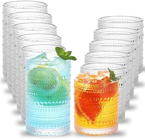 Amazon Lvtrupc Vintage Hobnail Drinking Glasses Set Of Oz