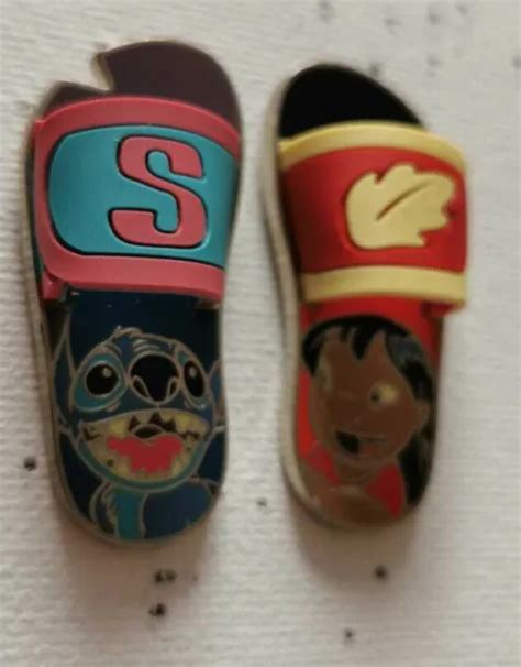 LILO AND STITCH Flip Flop Sandals Set Of 2 Disney Pin EUR 23 39