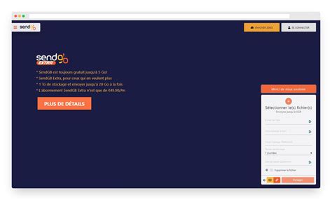 SendGB partage gratuit de gros fichiers jusqu à 5Go
