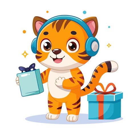 Ilustra O Do Personagem Da Mascote De Desenho Animado Tiger Back To