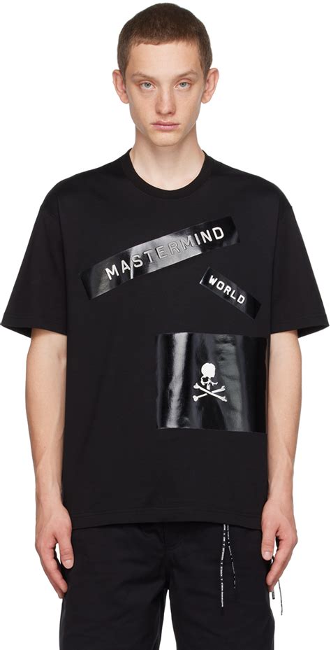 MASTERMIND WORLD Black Bonded T Shirt MASTERMIND WORLD