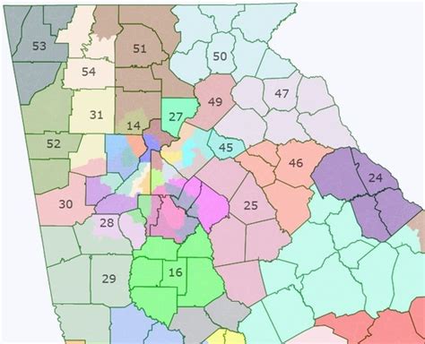 Georgia Senate Map Georgia State Senate District Map Georgia Voters