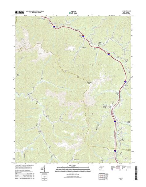 Pax West Virginia Us Topo Map Mytopo Map Store