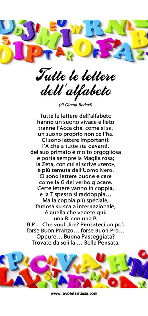 Tutte Le Lettere Dellalfabeto Favole E Fantasia