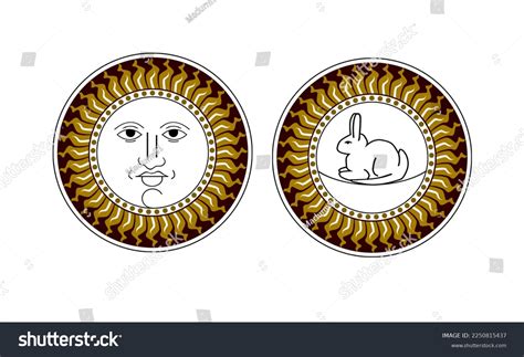 Ira Handa Sun Moon Vector Art Stock Illustration Shutterstock