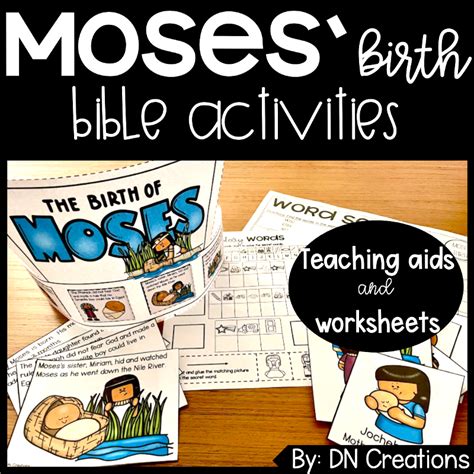 Moses Bible Activities L Birth Of Moses Lesson L Baby Moses Worksheets