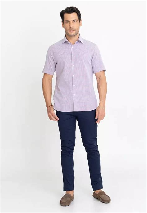 Buy Daniel Hechter Dobby Cotton Short Sleeves Dress Shirt 2024 Online