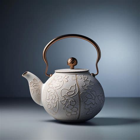 Premium AI Image There Is A Tea Pot With A Handle On A Table