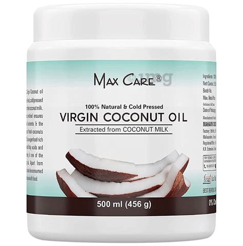 Max Care Virgin Coconut Cold Pressed Oil 500 Ml Each Wide Mouth Bottle Buy Box Of 1 0 Bottle