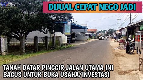 Tanah Dijual Pinggir Jalan Utama Sudah Aspal Kontur Datar Cocok Untuk