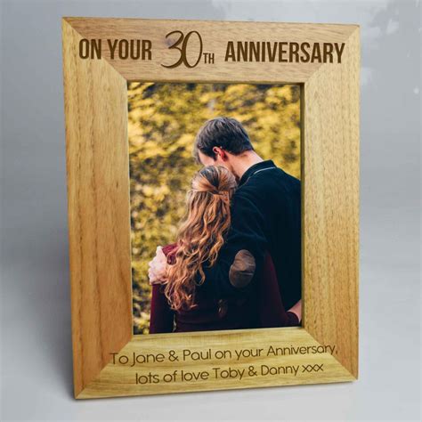 Personalised On Your Anniversary Photo Frame Oak Frame – FLUX DESIGNS