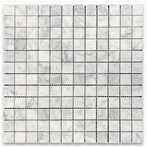 Carrara White Marble 1x1 Square Mosaic Tile Honed