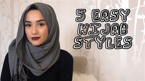 5 Easy Hijab Styles Tutorial Milasmama Youtube