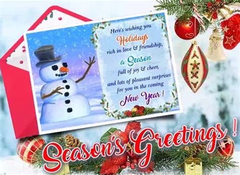 Seasons Joy And Cheer For You Free Warm Wishes Ecards 123 Greetings