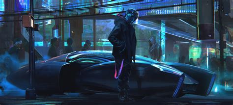 Papel De Parede Nikola Sinitsa Obra De Arte Cyberpunk Fic O