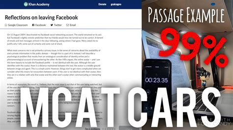 FULL MCAT CARS Tutorial Step By Step Passage Example YouTube