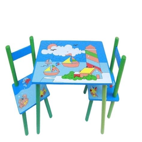 Conjunto mesa infantil em madeira 2 cadeiras mesinha criança