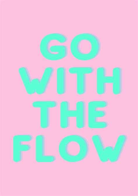 Illustration Artistiques Go With The Flow Europosters