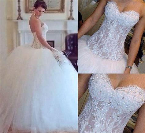 Gorgeous Sexy Weddings Dresses Beading Weddings Dresses White Lace