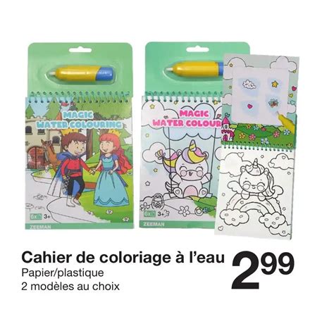 Promo Cahier de coloriage à l eau chez Zeeman