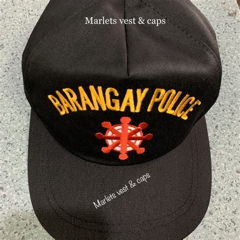 Side Nylon Full Cotton Barangay Tanod Caps Hat Cotton Twill Brush