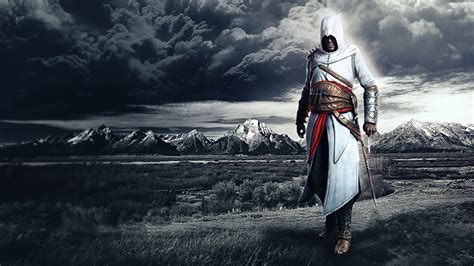 Fonds Decran Assassins Creed Guerrier Montagnes Homme Altair Capuche