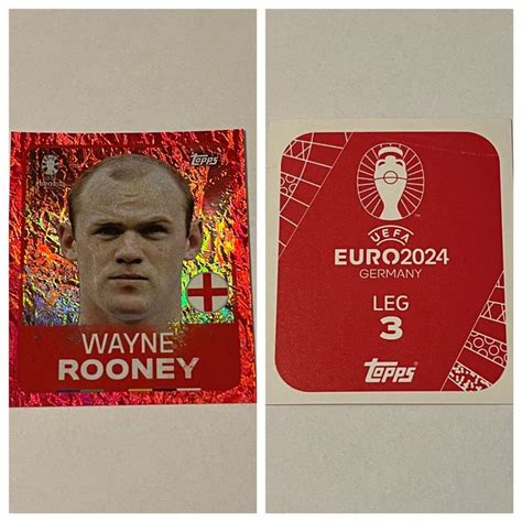 Topps Euro 2024 Wayne Rooney LEG3 Roter Rand Kaufen Auf Ricardo