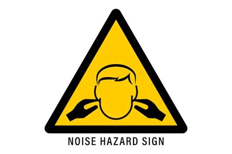 Noise Hazard Symbol Sign Loud Noises Iso Premium Ai Generated Vector