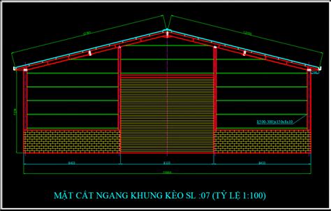 NhÀ XƯỞng 25m X 100m BẢn VẼ Acad VÀ Pdf TẢi MiỄn PhÍ Cơ Khí Xây Dựng