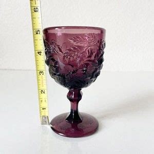 Mosser Dining Madonna Inn Dk Purple Flat Wild Rose Glass Goblet Lg