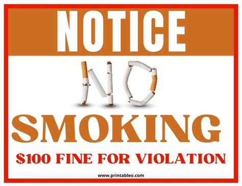 50 Printable No Smoking Signs And Symbols Free Download