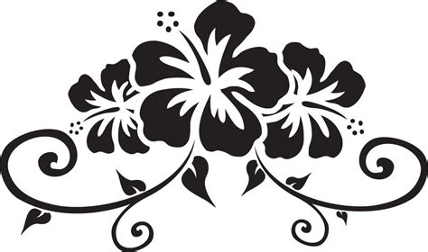 black  white hibiscus image hibiscus corner clip art hibiscus