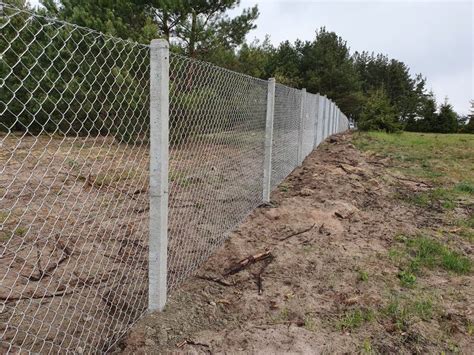 Siatka leśna słupki betonowe słupek ogrodzeniowy betonowy ogrodzenie