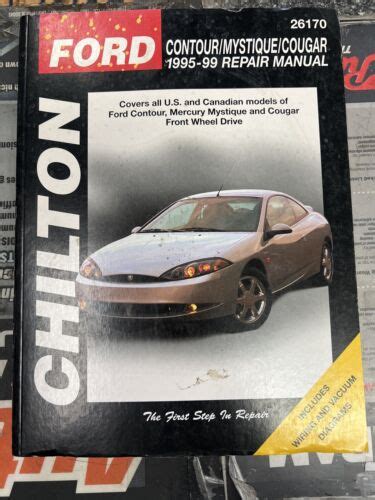 Chilton 26170 Repair Manual For Ford Contour Mystique Cougar 1995 99