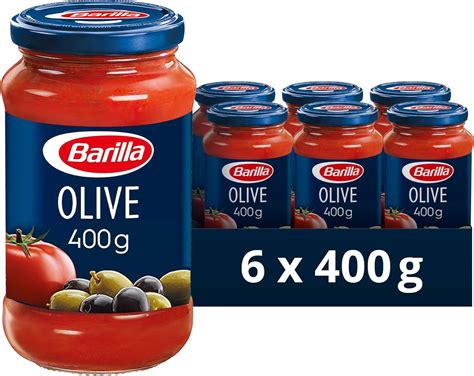 Barilla Olive Pasta Sauce With 100 Italian Tomatoes Green And Black