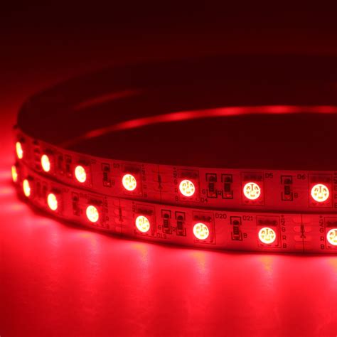 Fita Led Vermelho 5050 IP20 Sem Silicone 12v Rolo 5 Metros LEALED