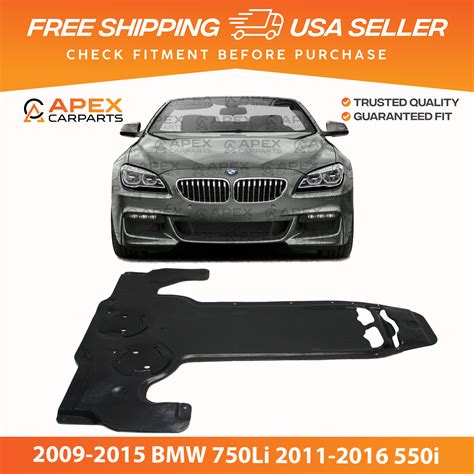 New Center Engine Splash Shield For 2009 2015 Bmw 750li 2011 2016 550i