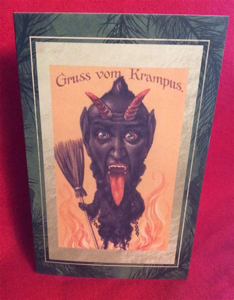 Krampus Christmas Card Merry Krampus Holiday Austrian 5x7 Seasons ...