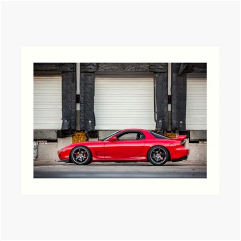 Mazda Rx7 Art Print By Timscribbles Redbubble