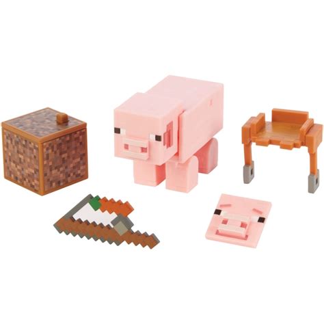 Minecraft Pig 8cm Action Figures Smyths Toys Uk